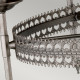 Lampadario a 6 luci con struttura in acciaio dal design rustico senza paralumi