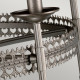 Lampadario a 6 luci con struttura in acciaio dal design rustico senza paralumi