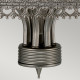 Lampadario a 6 luci con struttura in acciaio dal design rustico senza paralumi