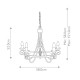 Lampadario classica grande con struttura in acciaio e 5 diffusori