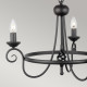 Lampadario classica medio con struttura in acciaio e 3 diffusori