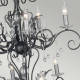 Lampadario classico gigante in acciaio con 15 diffusori e dettagli in vetro