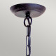 Lampadario classico grande con struttura in acciaio e 5 diffusori