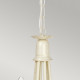 Lampadario classico grande con struttura in acciaio e 6 diffusori