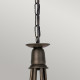 Lampadario classico grande con struttura in acciaio e 6 diffusori