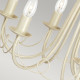 Lampadario classico grande con struttura in acciaio e 6 diffusori