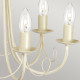 Lampadario classico grande con struttura in acciaio e 6 diffusori