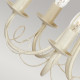 Lampadario classico medio con struttura in acciaio e 5 diffusori