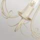 Lampadario classico piccolo con struttura in acciaio e 3 diffusori