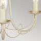 Lampadario classico piccolo con struttura in acciaio e 3 diffusori