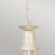 Lampadario classico piccolo con struttura in acciaio e 3 diffusori