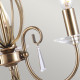Lampadario classico regolabile in altezza con tre braccia in acciaio