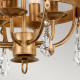 Lampadario dal design rustico con struttura in acciaio e 4 lampadine