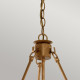 Lampadario dal design rustico con struttura in acciaio e 6 lampadine