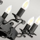 Lampadario gigante dal design rustico con struttura in acciaio e 12 lampadine