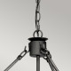 Lampadario gigante dal design rustico con struttura in acciaio e 12 lampadine