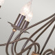 Lampadario grande in acciaio dal design rustico con 6 lampadine