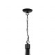 Lampadario in acciaio con 5 lampadine dal design rustico