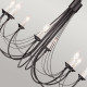Lampadario in acciaio con 8 lampadine dal design rustico