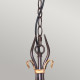 Lampadario medio in acciaio dal design rustico con 3 lampadine