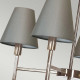 Lampadario moderno con struttura in acciaio media con 4 diffusori in tessuto