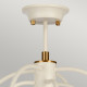 Lampadario moderno grande con struttura in metallo e 9 diffusori in vetro