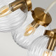 Lampadario moderno medio con struttura in metallo e 5 diffusori in vetro