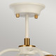 Lampadario moderno medio con struttura in metallo e 5 diffusori in vetro