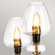 Lampadario moderno medio struttura in acciaio e 5 diffusori in vetro