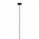 Lampadario moderno medio struttura in acciaio e 5 diffusori in vetro