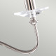 Lampadario piccolo struttura in acciaio con dettagli in vetro con 3 lampadine