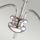 Lampadario piccolo struttura in acciaio con dettagli in vetro con 3 lampadine