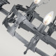 Lampadario rustico con struttura in acciaio media e 5 lampadine