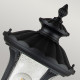 Lampioncino da giardino in alluminio con diffusore in vetro design rustico