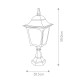 Lampioncino da giardino in alluminio con diffusore in vetro dal design rustico