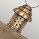 Lanterna da esterno a parete con struttura in ottone e diffusore in vetro