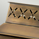 Lanterna da esterno a parete con struttura in ottone e diffusore in vetro