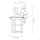 Lanterna da parete dal design rustico struttura in alluminio e vetro