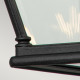 Lanterna grande in alluminio con diffusore in vetro design rustico da esterno