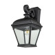 Lanterna grande in alluminio con diffusore in vetro design rustico da esterno