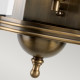 Lanterna da parete per esterni struttura in ottone dal design rustico