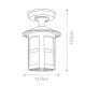 Lanterna da portico dal design rustico diffusore in vetro struttura in alluminio