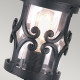 Lampioncino da giardino in alluminio diffusore in vetro design rustico