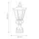 Lampioncino da giardno con struttura in alluminio e diffusore in vetro