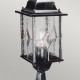 Lampioncino da giardino con struttura in metallo e paralume in vetro
