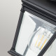 Lanterna in alluminio con diffusore in vetro per portico di design rustico