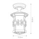 Lanterna per portico dal design rustico con diffusore a 1 luce in vetro