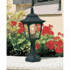 Lampioncino da giardino rustico piedistallo in alluminio e diffusore in vetro
