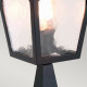 Lampioncino da giardino rustico in alluminio con diffusore in vetro