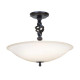 Lmapada da soffitto classica con struttura in acciaio e diffusore in vetro